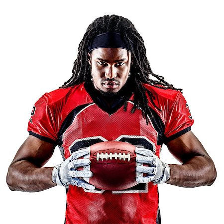 simsearch:400-08787080,k - one american football player man isolated on white background Foto de stock - Super Valor sin royalties y Suscripción, Código: 400-08787079