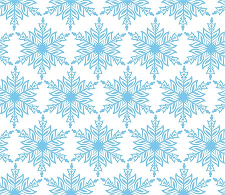 simsearch:400-07215586,k - Blue snowflake Christmas seamless background. Vector illustration Stock Photo - Budget Royalty-Free & Subscription, Code: 400-08787263