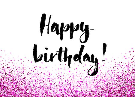 simsearch:400-08786287,k - Birthday card with letterin and pink glitter background. Vector illustration. Foto de stock - Super Valor sin royalties y Suscripción, Código: 400-08787400