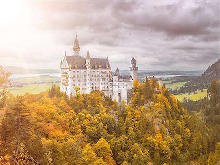 An image of the famous castle Neuschwanstein in Bavaria Germany Stock Photo - Budget Royalty-Free & Subscription, Code: 400-08788573