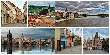 Collage of views and landscapes of Czech Republic. Stock Photo - Budget Royalty-Free & Subscription, Code: 400-08788670