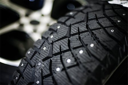 phantom1311 (artist) - winter tire car with shallow depth of field Stock Photo - Budget Royalty-Free & Subscription, Code: 400-08788708