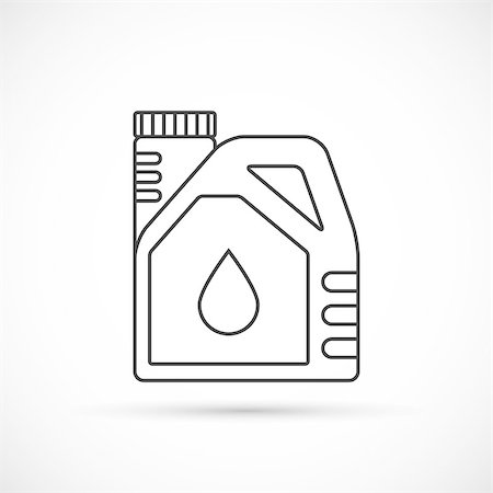 simsearch:400-05265941,k - Engine oil outline icon. Plactic canister with car motor oil Fotografie stock - Microstock e Abbonamento, Codice: 400-08789297