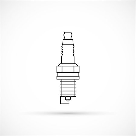 simsearch:400-06891668,k - Spark plug outline icon. Auto repair service icon Fotografie stock - Microstock e Abbonamento, Codice: 400-08789561