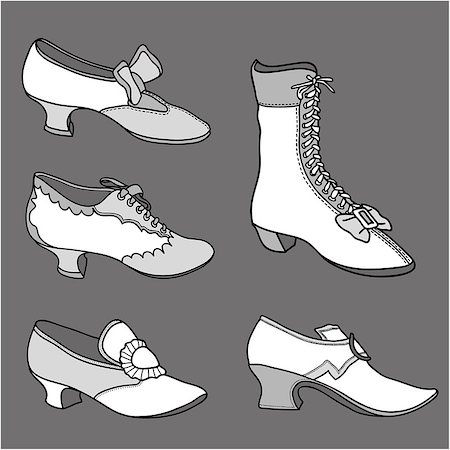 Shoes from the 18th century at Europe. Stock Photo - Budget Royalty-Free & Subscription, Code: 400-08789591