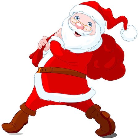 Illustration of personable Santa Claus Stock Photo - Budget Royalty-Free & Subscription, Code: 400-08789638