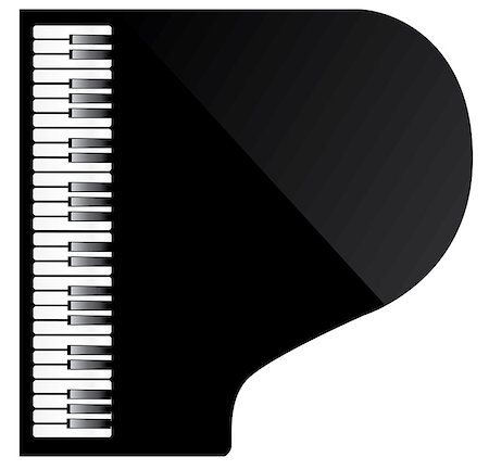 simsearch:400-05676575,k - vector illustration of a black piano top view Photographie de stock - Aubaine LD & Abonnement, Code: 400-08789737