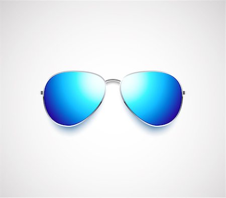 simsearch:400-07570271,k - Glossy vector aviator sunglasses holiday summer vacation design Fotografie stock - Microstock e Abbonamento, Codice: 400-08789980