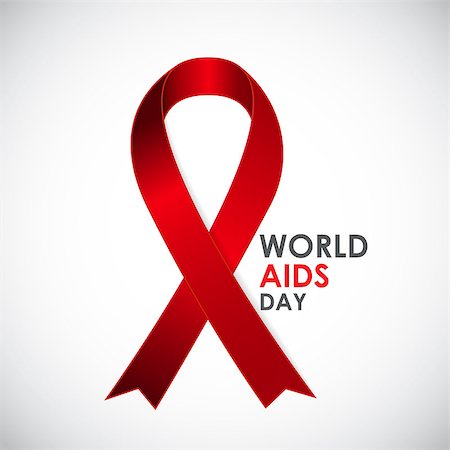 simsearch:400-08341383,k - Red Ribon - Symbol of 21 December World AIDS Day Vector Illustration Stock Photo - Budget Royalty-Free & Subscription, Code: 400-08794660