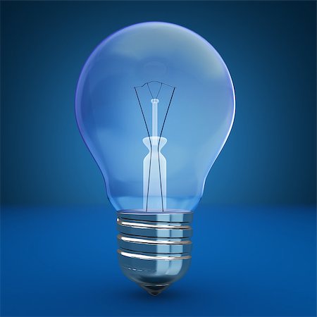 simsearch:400-07578321,k - 3d illustration of light bulb over blue background Stock Photo - Budget Royalty-Free & Subscription, Code: 400-08795242