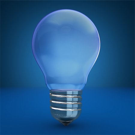 simsearch:400-07578321,k - 3d illustration of light bulb template with empty space over blue background Stock Photo - Budget Royalty-Free & Subscription, Code: 400-08795243