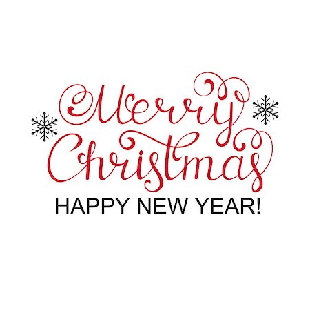 simsearch:400-09170979,k - Vector illustration of handmade christmas inscription on white background Stockbilder - Microstock & Abonnement, Bildnummer: 400-08795758