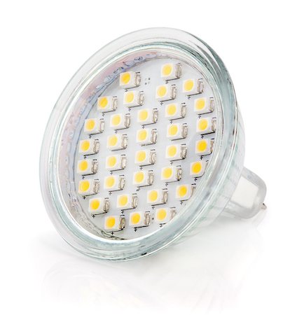 simsearch:622-06397857,k - Closeup of newest LED light bulb isolated on white with clipping path Stockbilder - Microstock & Abonnement, Bildnummer: 400-08796114