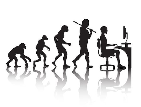 simsearch:400-04012587,k - The evolution, silhouette people. Darwin s theory. Vector illustration Stockbilder - Microstock & Abonnement, Bildnummer: 400-08796181