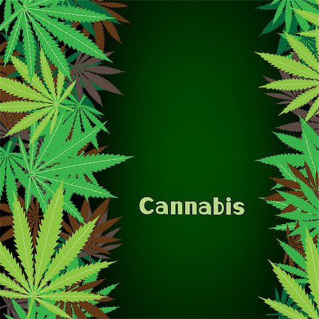 Cannabis text on hemp marijuana background. Green smoke hashish narcotic Stock Photo - Budget Royalty-Free & Subscription, Code: 400-08796634