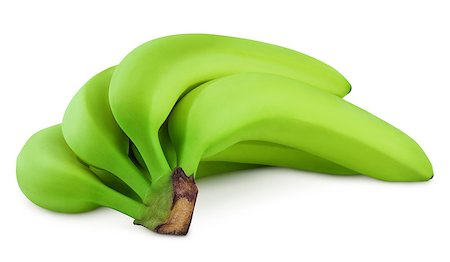 simsearch:400-08900179,k - bundle of green bananas isolated on white background with clipping path Photographie de stock - Aubaine LD & Abonnement, Code: 400-08796652