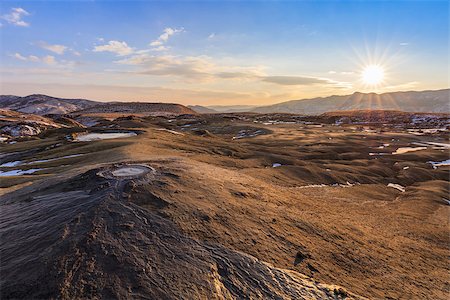 simsearch:400-06482097,k - sunset in Mud Volcanoes. Buzau county, Romania Stock Photo - Budget Royalty-Free & Subscription, Code: 400-08796877