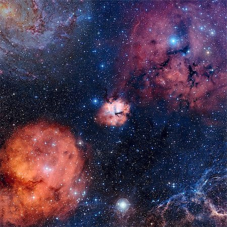 simsearch:400-09222146,k - Gum 15 is a nebula from the Gum catalog, located in the constellation of Vela. Elements of this image furnished by NASA. Stock Photo - Budget Royalty-Free & Subscription, Code: 400-08790353