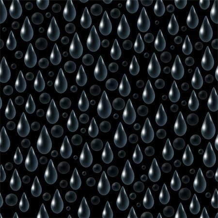 Seamless Background with Rain, Bubbles and Drops of Dark Liquid on Black. Eps10, Contains Transparencies. Vector Stock Photo - Budget Royalty-Free & Subscription, Code: 400-08790439
