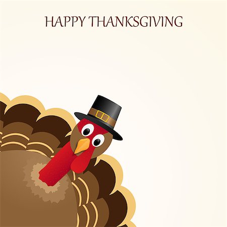 simsearch:400-07216215,k - Happy Thanksgiving celebration design with turkey. Vector illustration. Foto de stock - Royalty-Free Super Valor e Assinatura, Número: 400-08790880