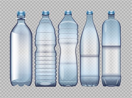 Vector set of blue transparent plastic bottle for juice and water mockup ready for your design Stock Photo - Budget Royalty-Free & Subscription, Code: 400-08791138