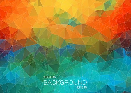 shmel (artist) - Abstract 2D triangle geometric colorful background. design for web. Stock Photo - Budget Royalty-Free & Subscription, Code: 400-08791141