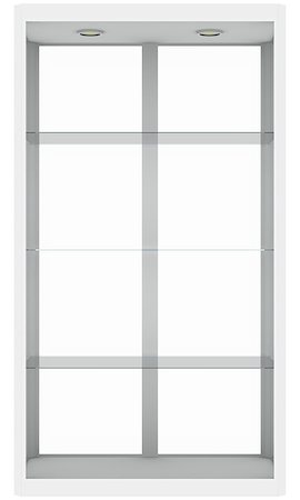 simsearch:400-08919670,k - Empty glass showcase. Isolated on white. 3D illustration Fotografie stock - Microstock e Abbonamento, Codice: 400-08791433