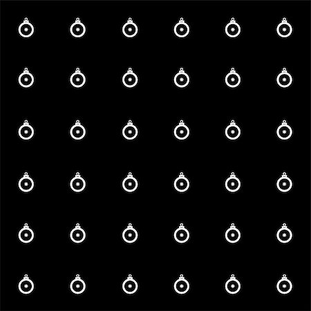 Vector minimalist monochrome black and white pattern new year toy. Stock Photo - Budget Royalty-Free & Subscription, Code: 400-08791471