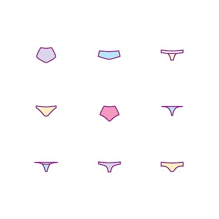 Sexy ladies lingerie. Line art panties styles set Stock Photo - Budget Royalty-Free & Subscription, Code: 400-08791581