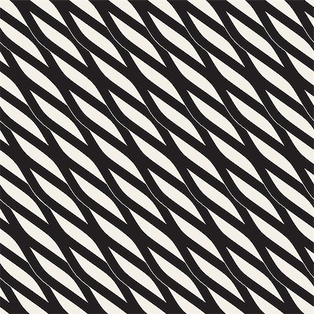 simsearch:400-08806227,k - Vector Seamless Black and White Diagonal Wavy Shapes Pattern. Abstract Geometric Background Design Stock Photo - Budget Royalty-Free & Subscription, Code: 400-08793830