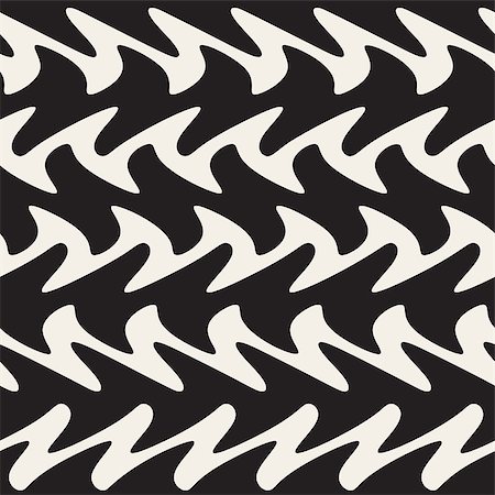 simsearch:400-04857839,k - Hand Drawn Vertical ZigZag Lines. Abstract Geometric Background Design. Vector Seamless Black and White Pattern. Photographie de stock - Aubaine LD & Abonnement, Code: 400-08793841