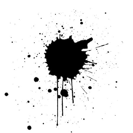 Black Ink Splatter Background. illustration vector design Stock Photo - Budget Royalty-Free & Subscription, Code: 400-08806414