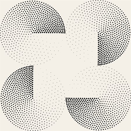 Vector Seamless Black White Half Circles Stippling  Halftone Pattern Tile Background Stock Photo - Budget Royalty-Free & Subscription, Code: 400-08806479