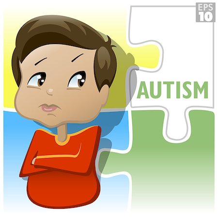 Autism in kids is characterized by impaired communication and interaction behaviors Stockbilder - Microstock & Abonnement, Bildnummer: 400-08806958