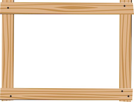 simsearch:845-05837837,k - Horizontal frame of four bright wooden planks with empty space for text on white background Stock Photo - Budget Royalty-Free & Subscription, Code: 400-08807261