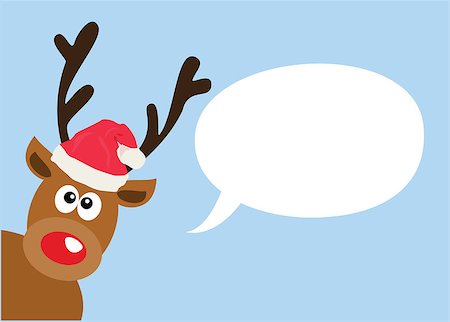vector illustration of a funny Christmas reindeer Stock Photo - Budget Royalty-Free & Subscription, Code: 400-08807380