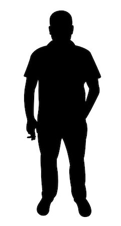 fat man silhouette - a man body silhouette vector Stock Photo - Budget Royalty-Free & Subscription, Code: 400-08807532