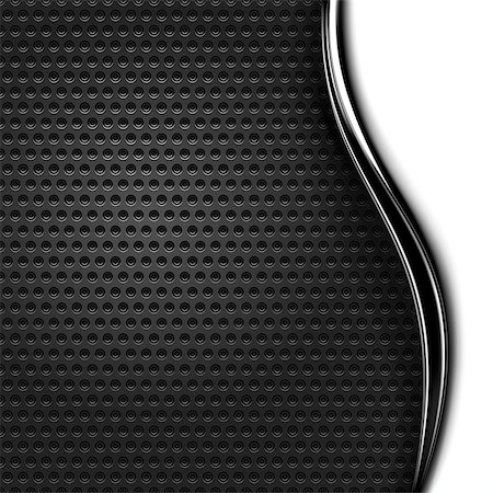 radiator grille - Metal texture perforated. Variant 03 - right. Black, white background with chrome wave strip in modern industrial style. Empty space for text or sign. Vector illustration design element 10 eps Foto de stock - Super Valor sin royalties y Suscripción, Código: 400-08807580