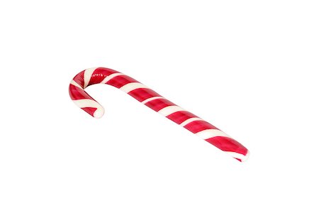 simsearch:400-04271654,k - Christmas sugar candy cones isolated on white background Photographie de stock - Aubaine LD & Abonnement, Code: 400-08807715