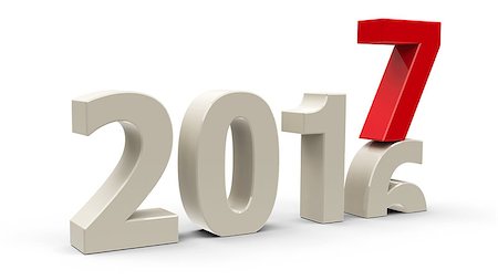 simsearch:400-08575544,k - 2016-2017 change represents the new year 2017, three-dimensional rendering Stockbilder - Microstock & Abonnement, Bildnummer: 400-08807778