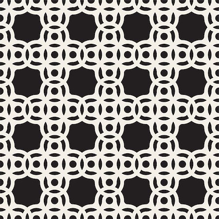 simsearch:400-08674526,k - Vector Seamless Black And White Circle Arc Square Pattern Abstract Background Stock Photo - Budget Royalty-Free & Subscription, Code: 400-08807869