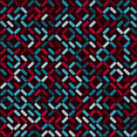 Vector Seamless  Rounded Rectangles Geometric Random Position and Color Square Knit Pattern in Red And Blue Abstract Background Photographie de stock - Aubaine LD & Abonnement, Code: 400-08807910