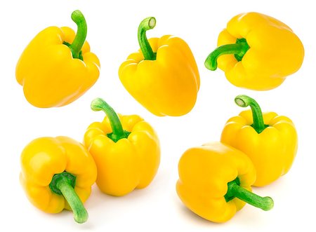 simsearch:400-04611875,k - Yellow pepper isolated on a white background with a clipping path Photographie de stock - Aubaine LD & Abonnement, Code: 400-08808340