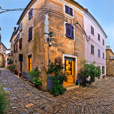 Groznjan medieval village cobbled street, region of Istria, Croatia Stock Photo - Budget Royalty-Free & Subscription, Code: 400-08808742