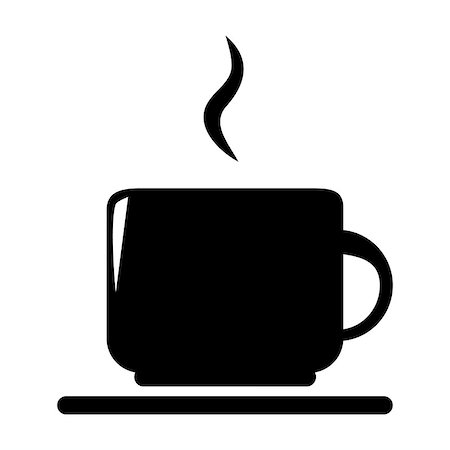 simsearch:400-05324677,k - Vector silhouette of coffee and tea cup. Stockbilder - Microstock & Abonnement, Bildnummer: 400-08809490