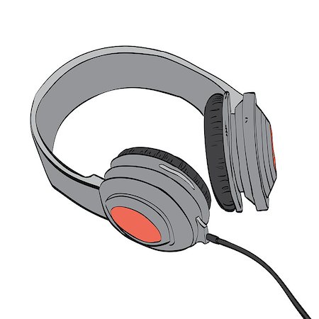pustovit (artist) - Headphones audio and music. Technology and modern gadgets Fotografie stock - Microstock e Abbonamento, Codice: 400-08809772