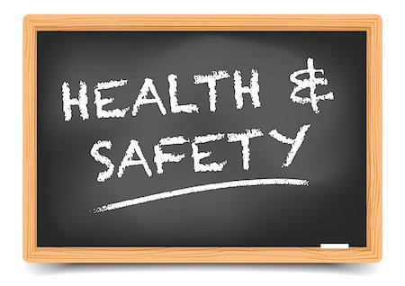 simsearch:400-09088741,k - detailed illustration of a blackboard with Health Safety text, eps10 vector, gradient mesh included Foto de stock - Royalty-Free Super Valor e Assinatura, Número: 400-08809805