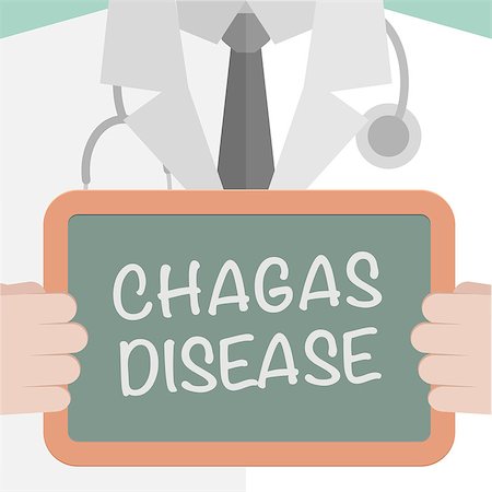 simsearch:400-08891180,k - minimalistic illustration of a doctor holding a blackboard with Chagas Disease text, eps10 vector Fotografie stock - Microstock e Abbonamento, Codice: 400-08809812