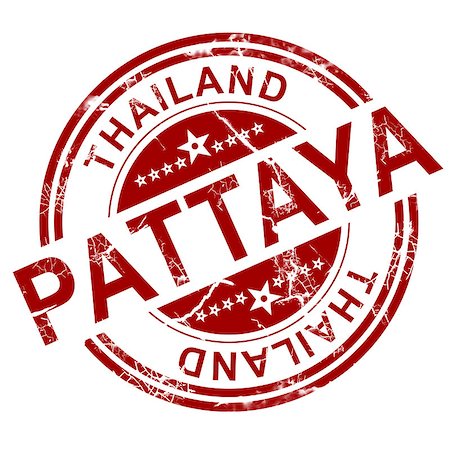 pattaya - Red Pattaya stamp with white background, 3D rendering Foto de stock - Super Valor sin royalties y Suscripción, Código: 400-08809888