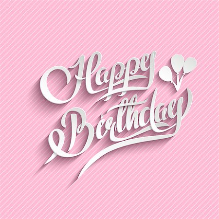 simsearch:400-08818102,k - Happy Birthday Greeting Card.  Vector Background. 3d Text with Shadow Stock Photo - Budget Royalty-Free & Subscription, Code: 400-08814341
